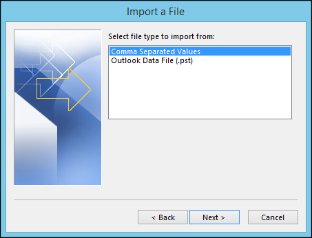 How to import contact from gmail to outlook step 7